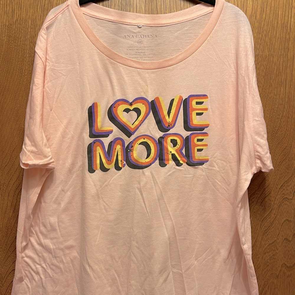 Ana Cabana, 3X, pink T-shirt